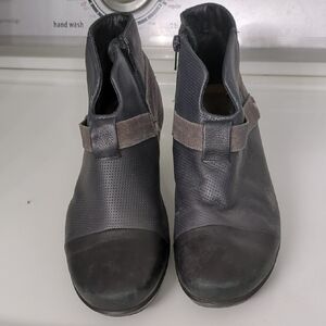 Women's Black Ankle Boots - Sleek Zip & Strap Design